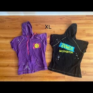 Zumba instructor short sleeve jackets.